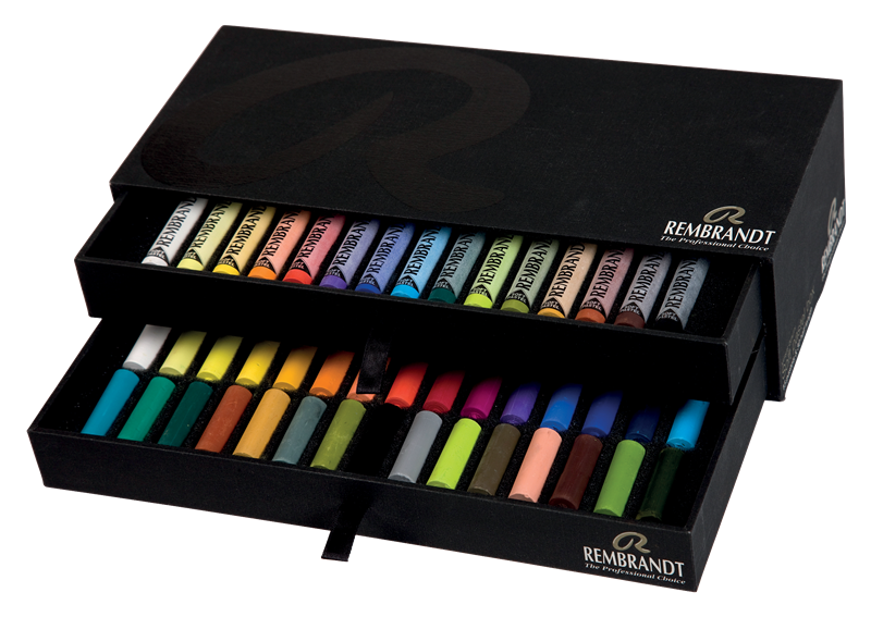 Pastels Tendres Rembrandt Set Luxueux | 30 demi-pastels + 15 pastels entiers