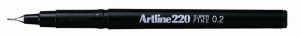 Artline 220 fineliner 0.2 zwart