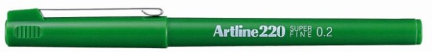 Artline 220 fineliner 0.2 groen