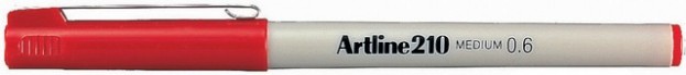 Artline 210 fineliner 0.6 rood