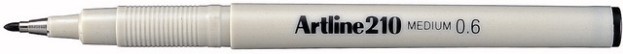 Artline 210 fineliner 0.6 zwart