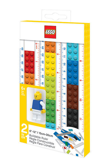 LEGO Aanpasbare meetlat met blokken in verschillende kleuren 15-30 cm