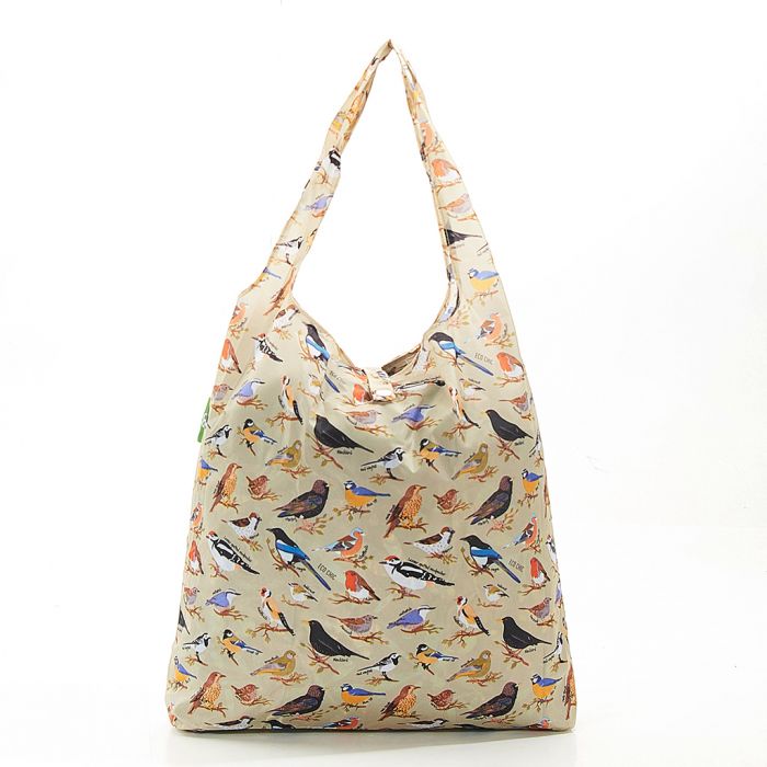 ECO CHIC Eco-Friendly foldaway shopper green wild birds