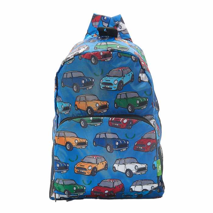 ECO CHIC Eco-Friendly backpack blue mini car