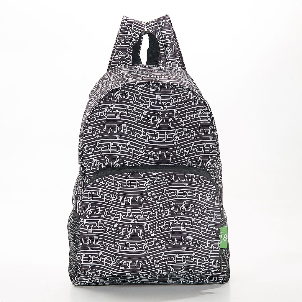 ECO CHIC Eco-Friendly backpack black music