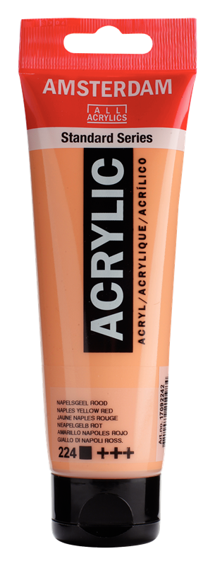 Amsterdam Standard Series Acrylverf Tube 120 ml Napelsgeel Rood 224