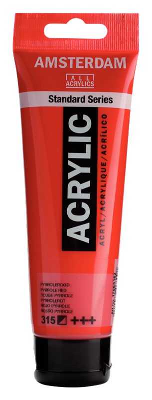 Amsterdam Standard Series Acrylverf Tube 120 ml Pyrrolerood 315