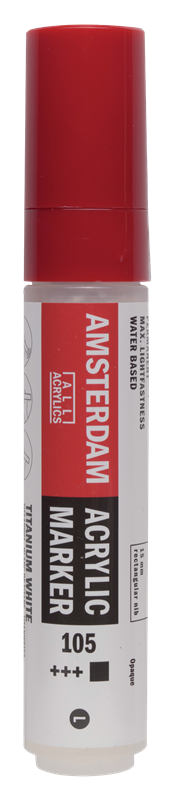Amsterdam Marqueur Acrylique 15 mm Blanc de Titane 105