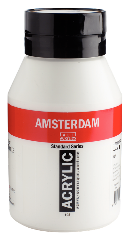 Amsterdam Standard Series Acrylique Pot 1000 ml Blanc de Titane 105