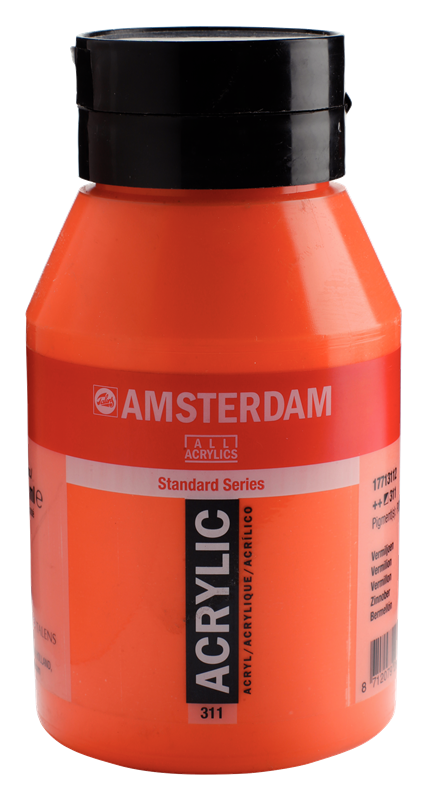 Amsterdam Standard Series Acrylique Pot 1000 ml Vermillon 311
