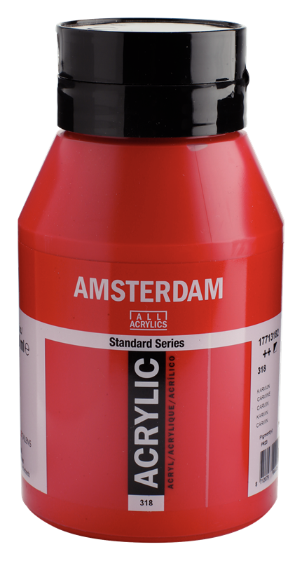 Amsterdam Standard Series Acrylique Pot 1000 ml Carmin 318