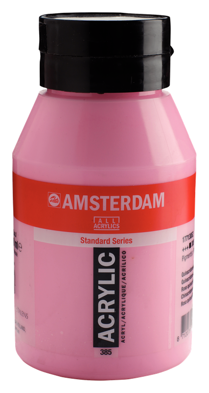 Amsterdam Standard Series Acrylique Pot 1000 ml Rose Quinacridone Clair 385