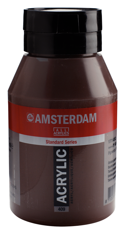 Amsterdam Standard Series Acrylique Pot 1000 ml Terre d'Ombre Brûlée 409