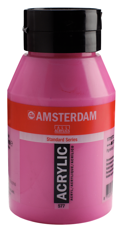 Amsterdam Standard Series Acrylique Pot 1000 ml Violet Rouge Permanent Clair 577