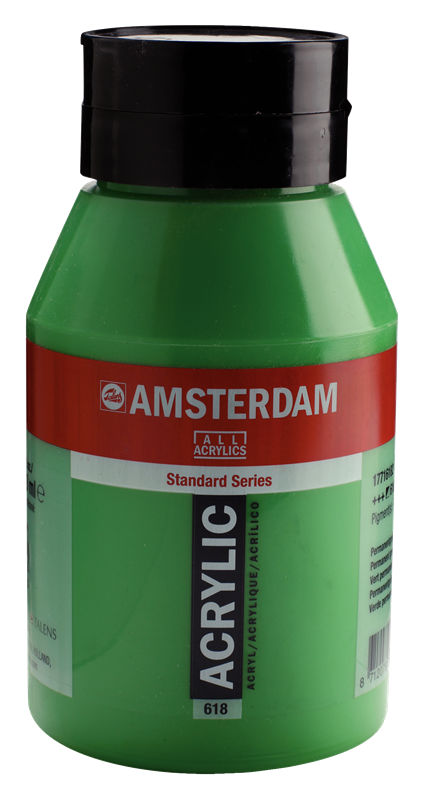 Amsterdam Standard Series Acrylique Pot 1000 ml Vert Permanent Clair 618