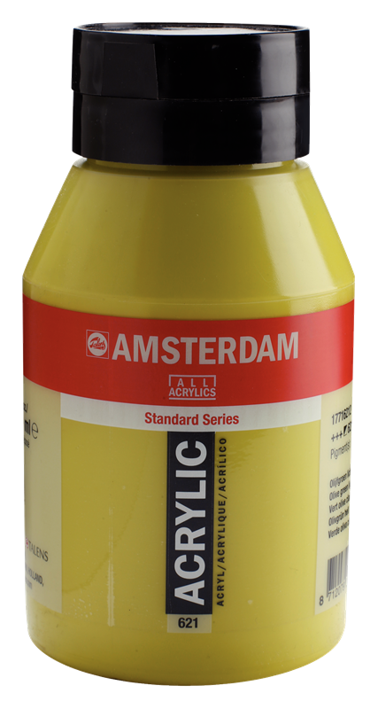Amsterdam Standard Series Acrylverf Pot 1000 ml Olijfgroen Licht 621