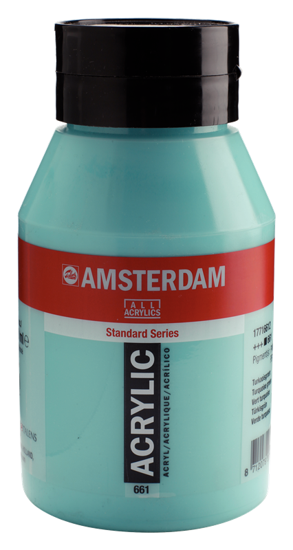 Amsterdam Standard Series Acrylverf Pot 1000 ml Turkooisgroen 661