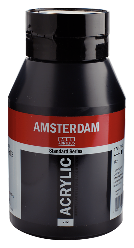 Amsterdam Standard Series Acrylique Pot 1000 ml Noir de Bougie 702