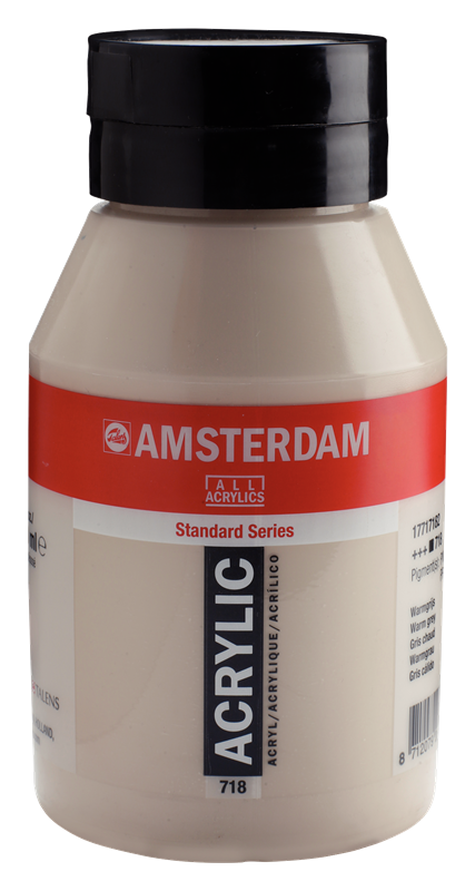 Amsterdam Standard Series Acrylverf Pot 1000 ml Warmgrijs 718