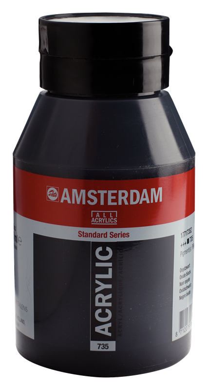 Amsterdam Standard Series Acrylique Pot 1000 ml Noir Oxyde 735