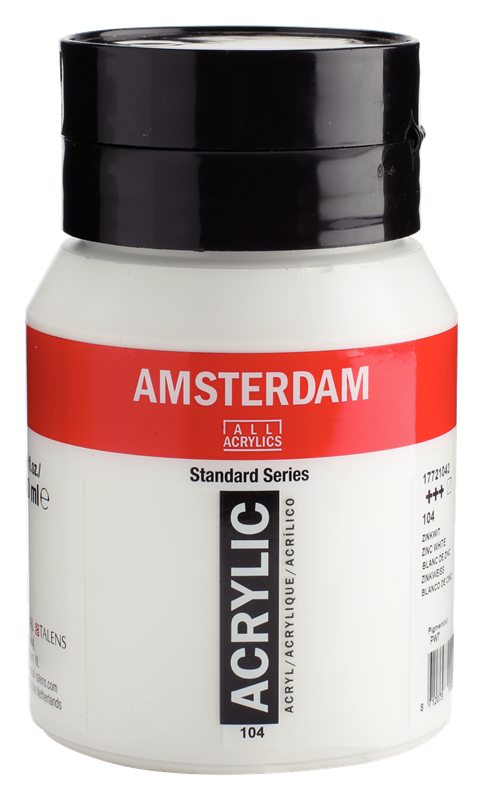Amsterdam Standard Series Acrylverf Pot 500 ml Zinkwit 104