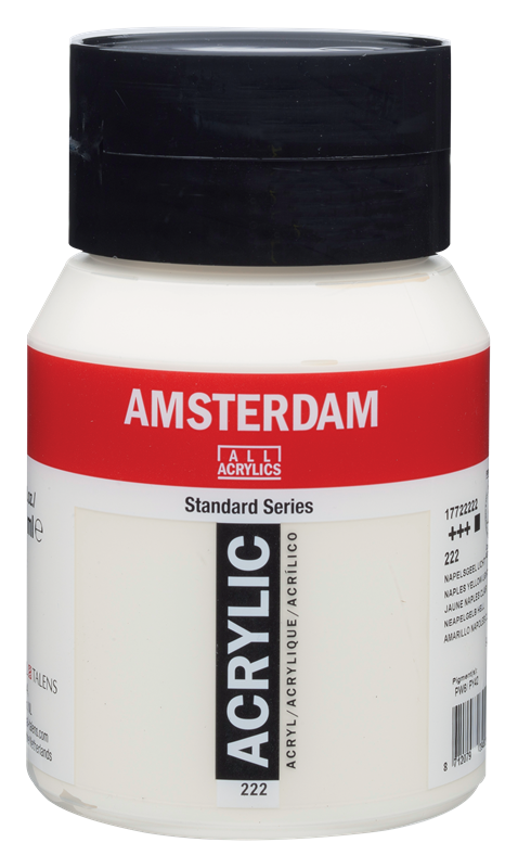 Amsterdam Standard Series Acrylique Pot 500 ml Jaune de Naples Clair 222
