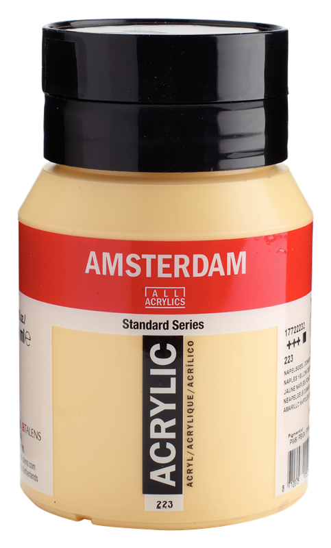 Amsterdam Standard Series Acrylique Pot 500 ml Jaune de Naples Foncé 223