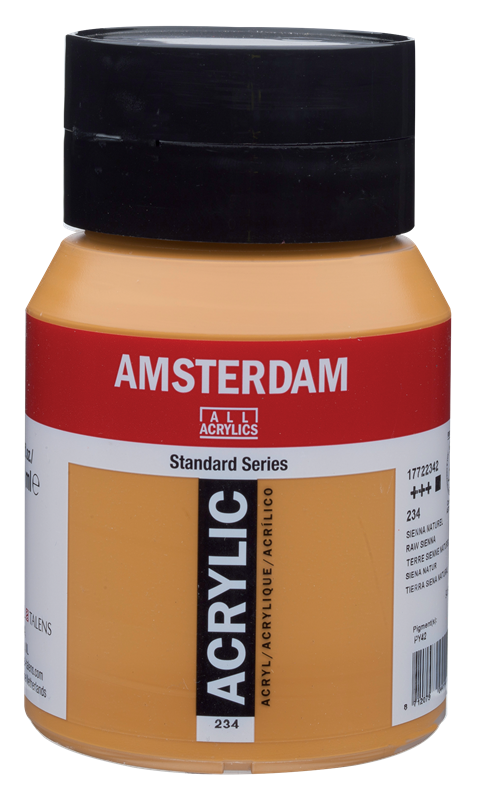 Amsterdam Standard Series Acrylique Pot 500 ml Terre de Sienne Naturelle 234