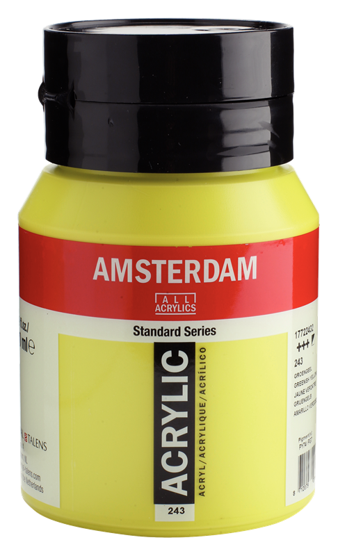Amsterdam Standard Series Acrylique Pot 500 ml Jaune Verdâtre 243