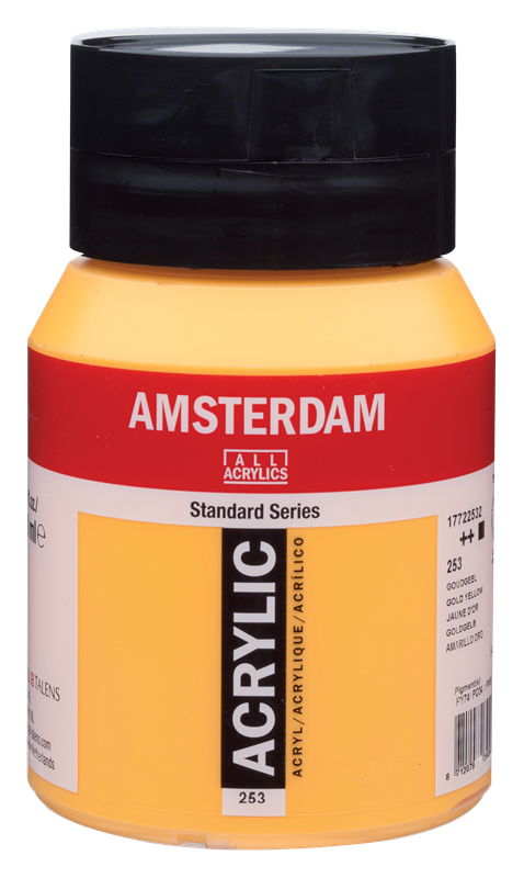 Amsterdam Standard Series Acrylique Pot 500 ml Jaune d'Or 253