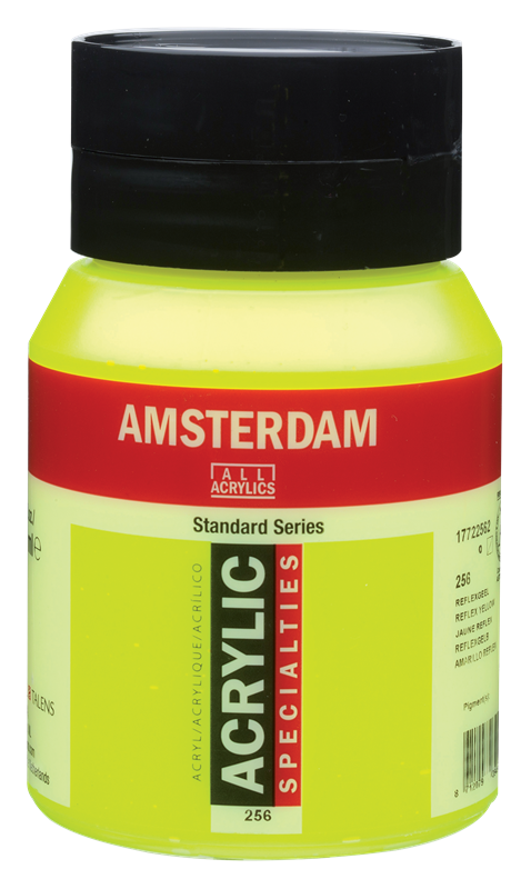 Amsterdam Standard Series Acrylique Pot 500 ml Jaune Reflex 256