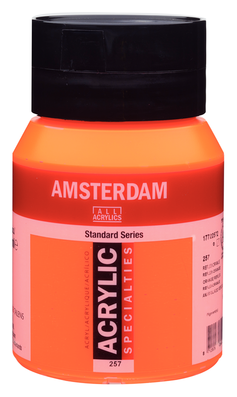 Amsterdam Standard Series Acrylverf Pot 500 ml Reflexoranje 257