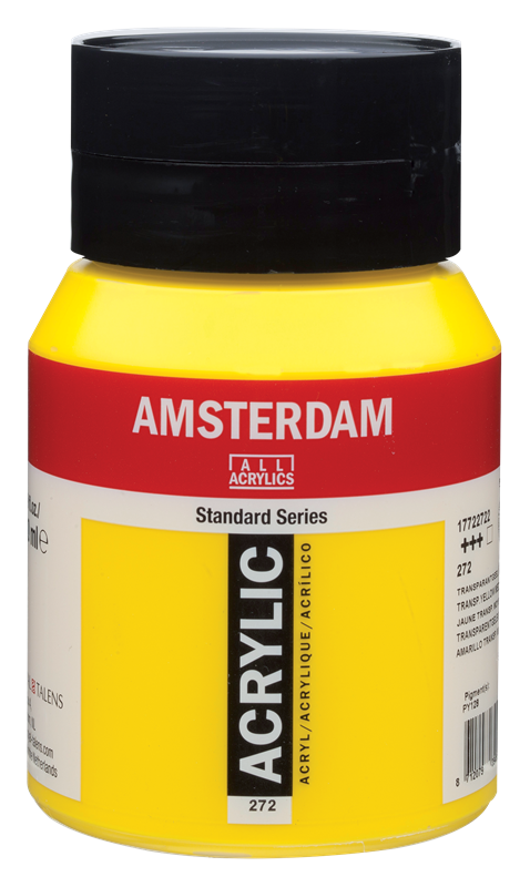 Amsterdam Standard Series Acrylverf Pot 500 ml Transparantgeel Middel 272