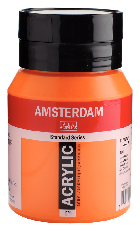 Amsterdam Standard Series Acrylique Pot 500 ml Orange Azo 276