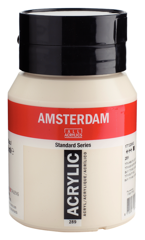 Amsterdam Standard Series Acrylique Pot 500 ml Buff Titane Clair 289
