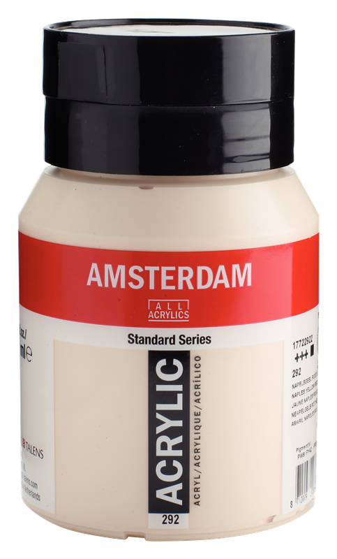 Amsterdam Standard Series Acrylique Pot 500 ml Jaune Naples Rouge Clair 292