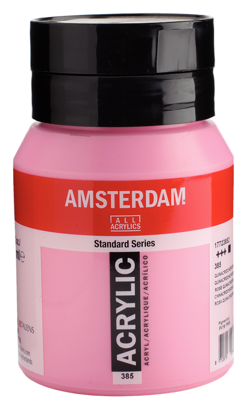 Amsterdam Standard Series Acrylverf Pot 500 ml Quinacridoneroze Licht 385