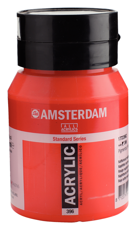Amsterdam Standard Series Acrylique Pot 500 ml Rouge Naphtol Moyen 396
