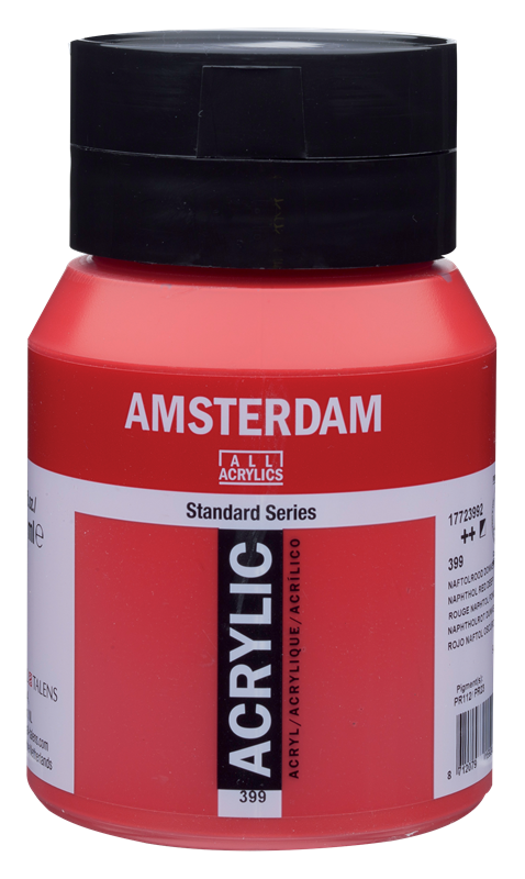 Amsterdam Standard Series Acrylverf Pot 500 ml Naftolrood Donker 399