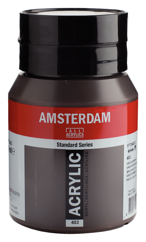 Amsterdam Standard Series Acrylique Pot 500 ml Brun Van Dyck 403