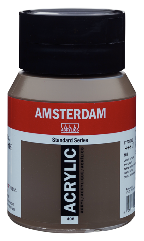 Amsterdam Standard Series Acrylique Pot 500 ml Terre d'Ombre Naturelle 408