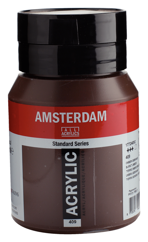 Amsterdam Standard Series Acrylique Pot 500 ml Terre d'Ombre Brûlée 409