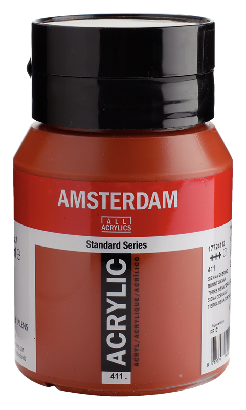 Amsterdam Standard Series Acrylique Pot 500 ml Terre de Sienne Brûlée 411