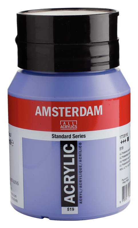 Amsterdam Standard Series Acrylique Pot 500 ml Outremer Violet Clair 519