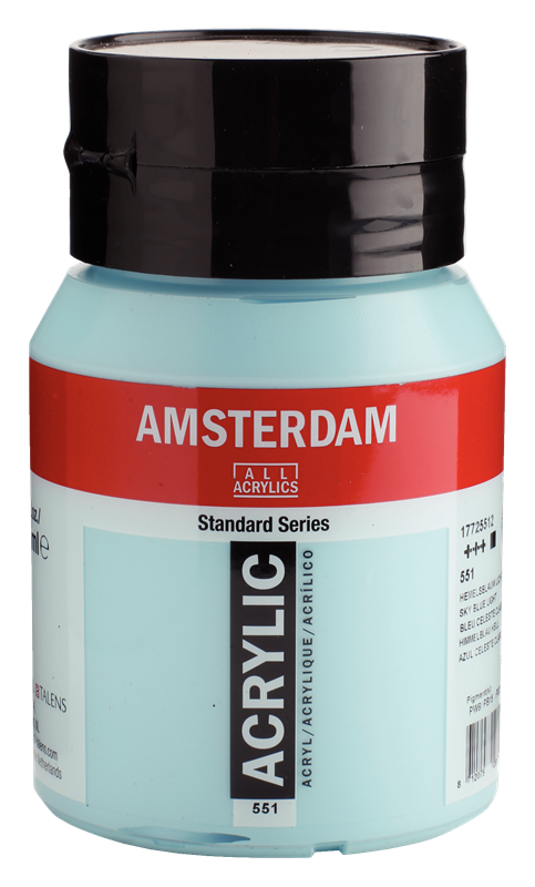 Amsterdam Standard Series Acrylique Pot 500 ml Bleu Céleste Clair 551