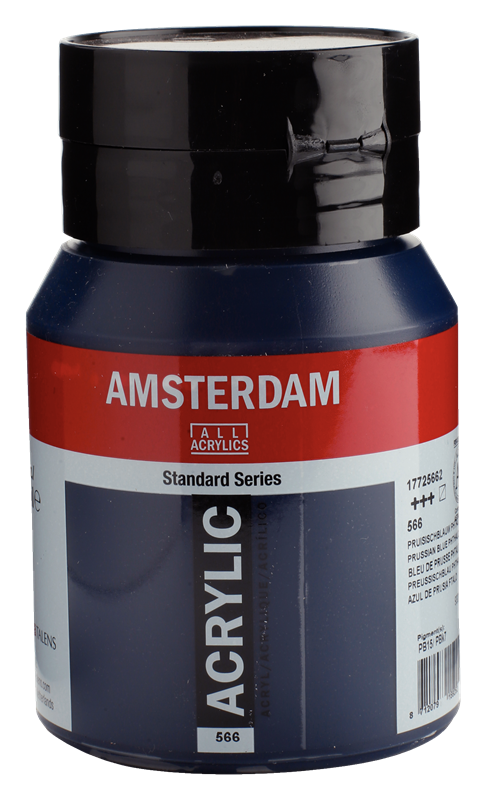 Amsterdam Standard Series Acrylique Pot 500 ml Bleu de Prusse (Phtalo) 566