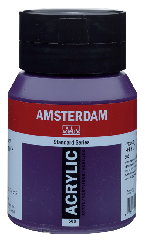 Amsterdam Standard Series Acrylique Pot 500 ml Violet Bleuâtre Permanent 568