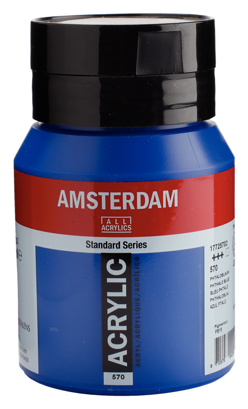 Amsterdam Standard Series Acrylverf Pot 500 ml Phtaloblauw 570