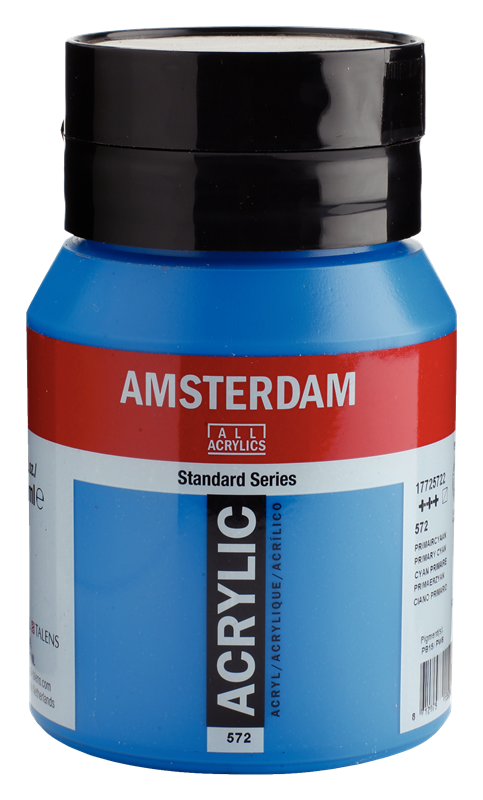 Amsterdam Standard Series Acrylique Pot 500 ml Cyan Primaire 572