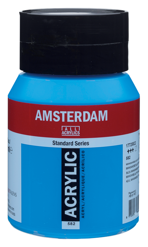 Amsterdam Standard Series Acrylique Pot 500 ml Bleu Manganèse Phtalo 582